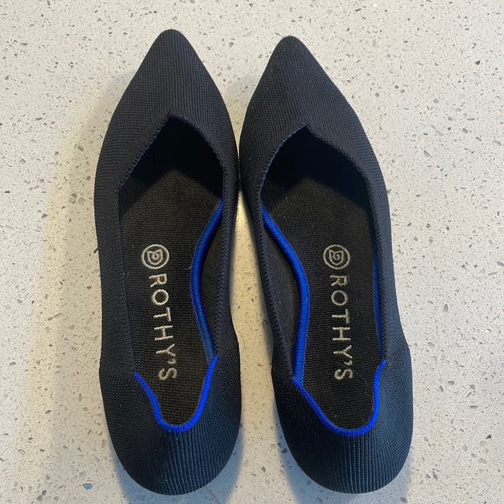Rothy’s Pointed Toe Flats - Black - Size 8.5